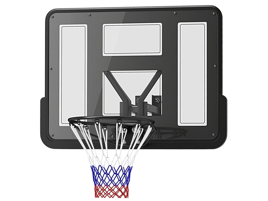 Cesto de Basquete de Parede com rasgo Resistente, Uso Interior/exterior, Preto | S/MARCA