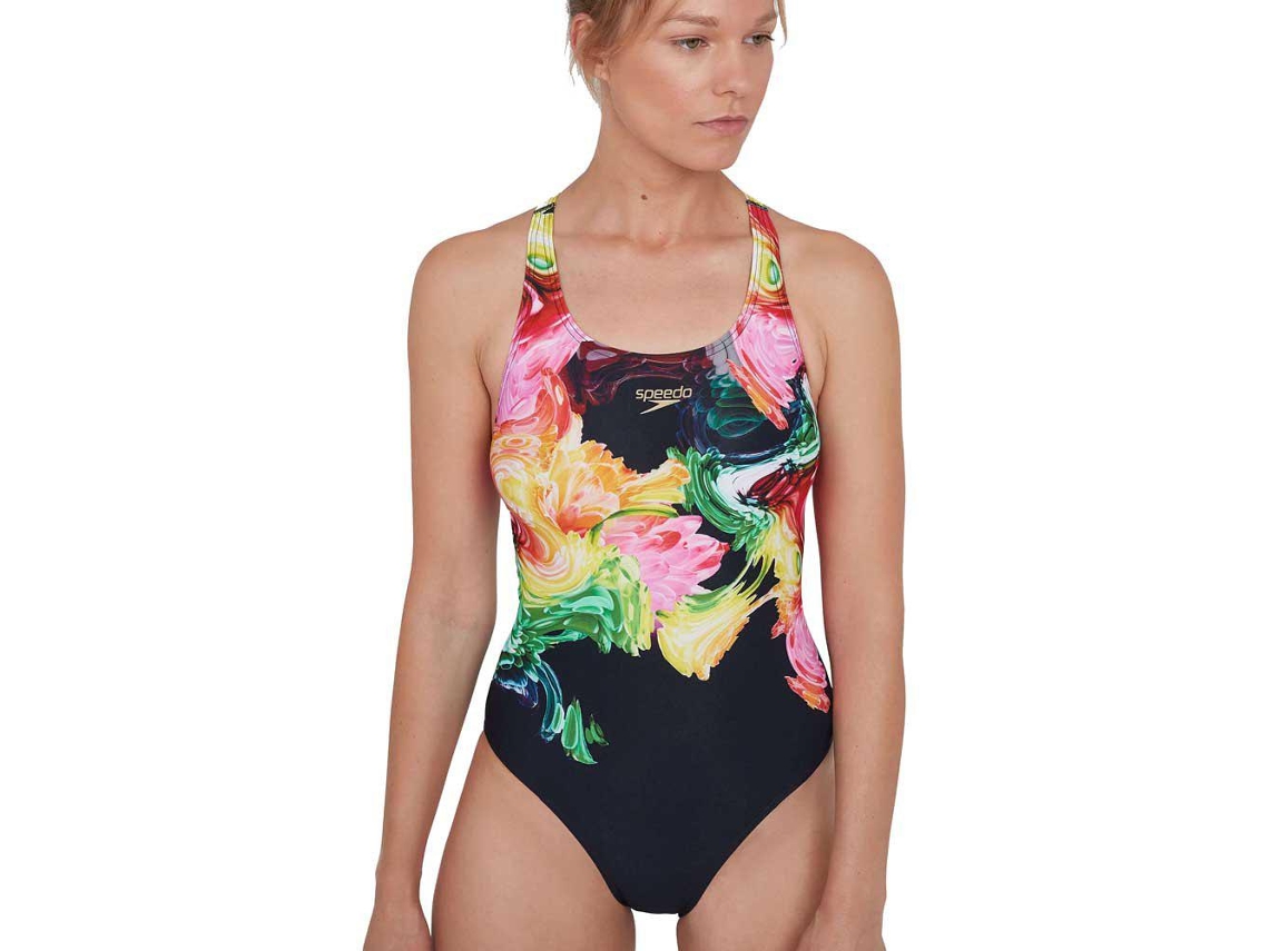 Fato de banho para Mulher SPEEDO Colourblend Placement Digital Costas Power Multicor para Natação (EU 28)