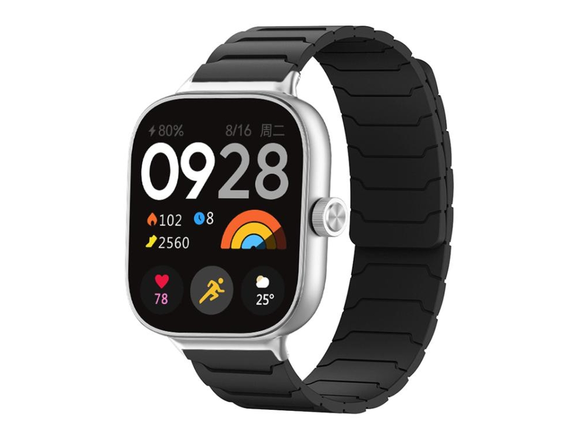 Bracelete Para Xiaomi Band 9 Pro / 8 Pro - Silicone Magnético Preta