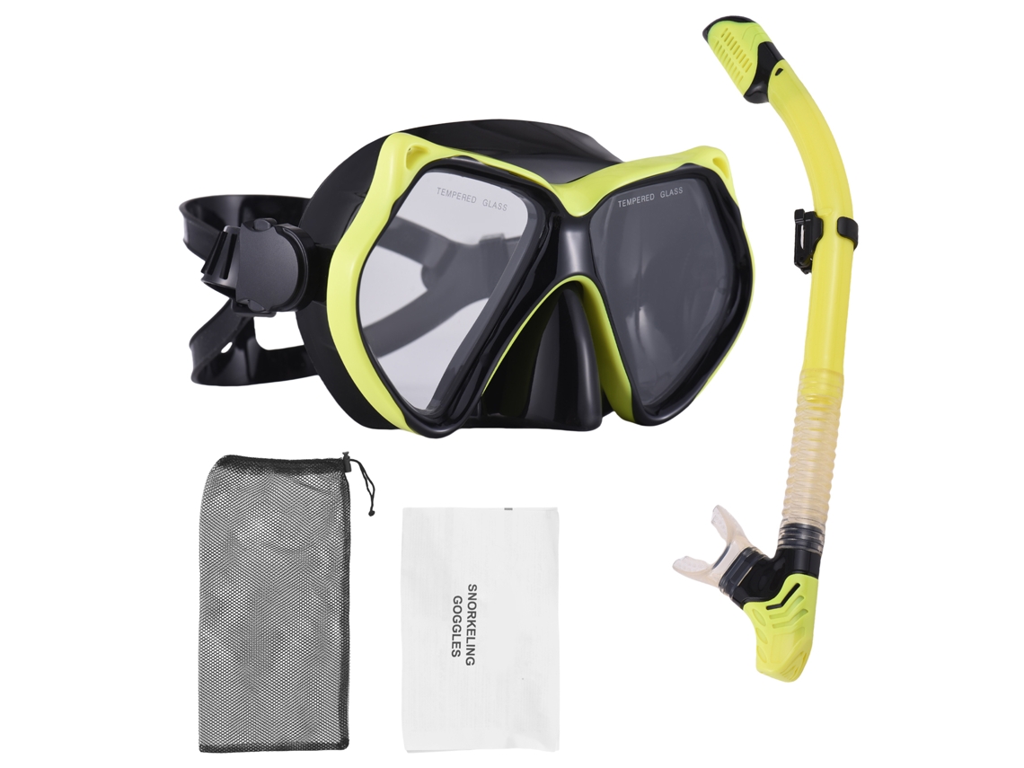 Business conjunto de Snorkel para Adultos com Válvula de Purga, Máscara de Mergulho e Goggles Ajustável