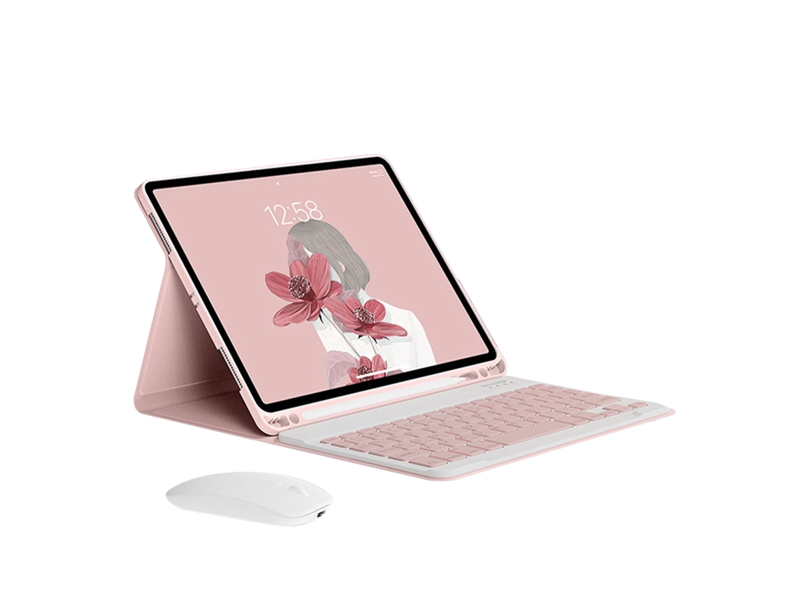 Conjunto De Teclado E Mouse Bluetooth De Modo Duplo Ande Online Sakura Pink