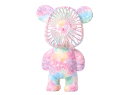Ventilador portátil de mão recarregável com urso colorido BRILVIBERA