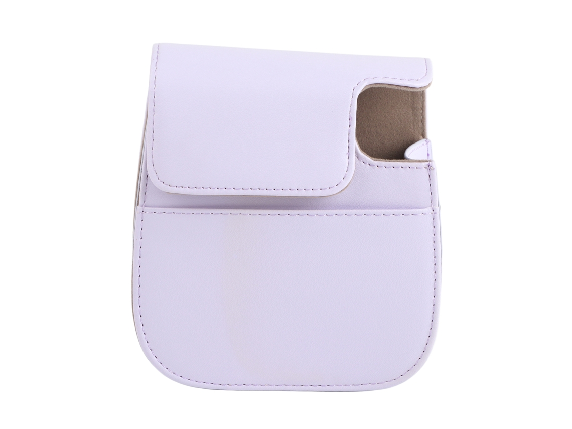 Funda De Cuero Pu Con Correa Para Cámara Fujifilm Instax Mini 11 - Morado