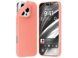 Capa Gentil para iPhone 16 Pro Max MERCURY Pele Sintética Rosa