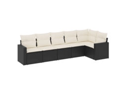Garden Sofa Set, Garden Sofa Sets Vidaxl Preto Rattan / Vime (n/a)