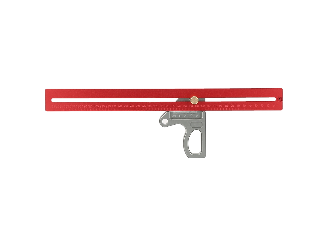 Regua de Ângulo 45/90 Graus para Carpintaria Scribe Gauge Medidor 400mm Alumínio YURU