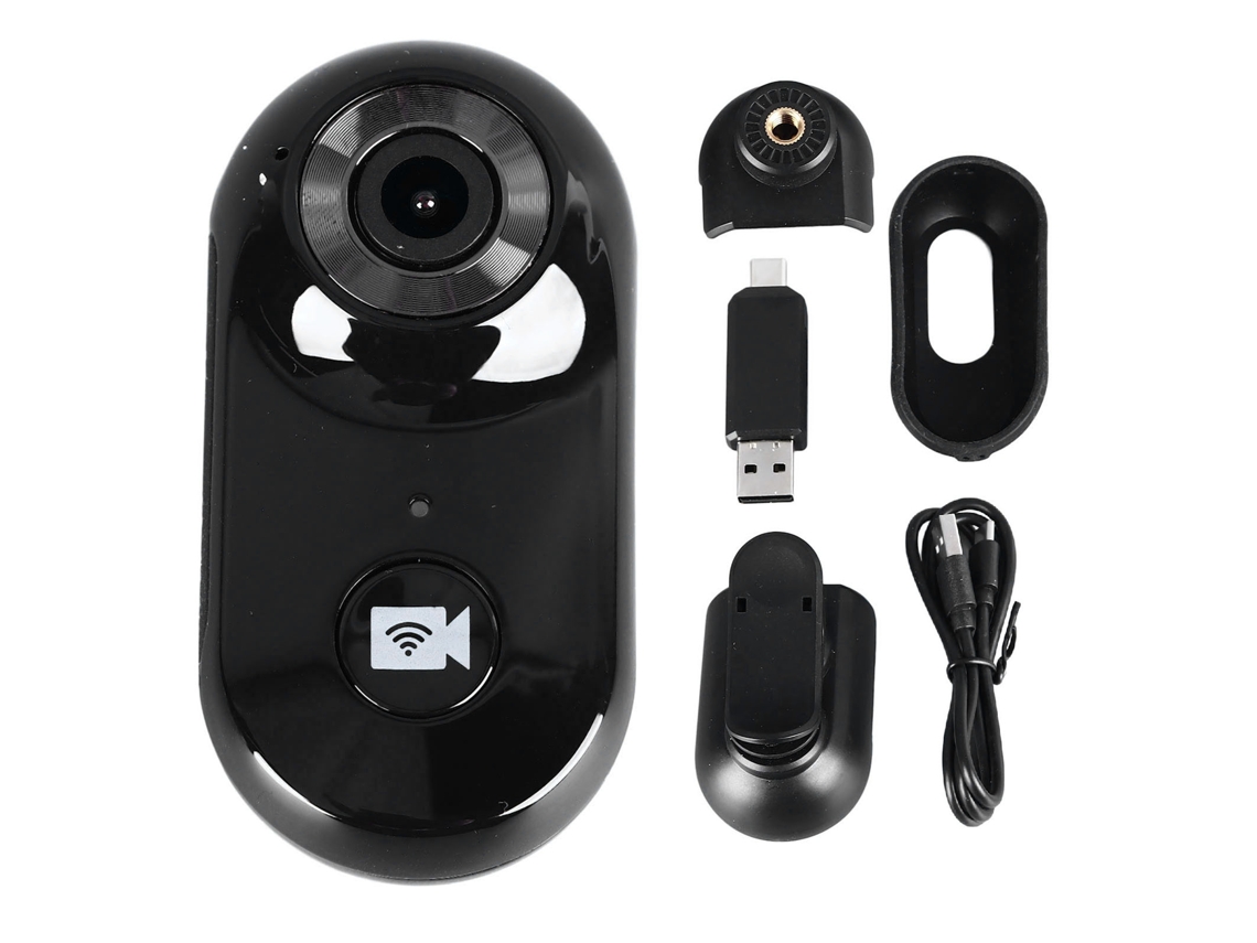 Yuru câmera Micro Mini Sem Fio Wifi Hd 1080p Gravador de Vídeo Polegar para Esportes Moto Pet Preto