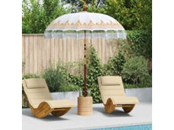 Vidaxl Parasol Balinês Com Base Creme 185 X 185 X 260 Cm
