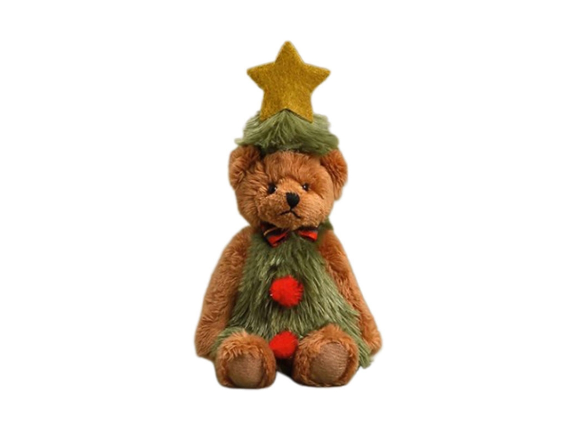 Peluche Urso De Natal Transformável Em Mochila Multicolor