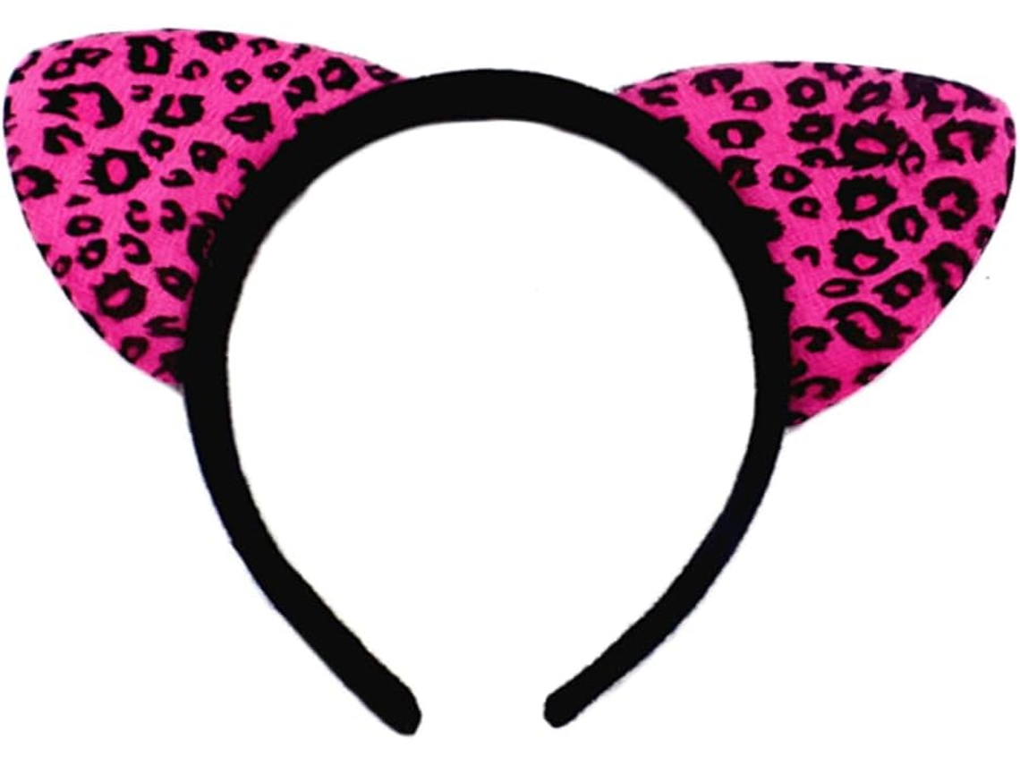 Tiara De Orelhas De Gato Com 8 Peças, Acessório De Cabelo Com Estampa Animal.