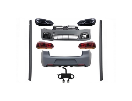 Bodykit Para Vw Golf 6 Mk6 08 13 Visual R20 Faris Lanternas Dinmicas De Viragem Escape