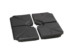 Base para guarda-sol BTFORUS, pé em cruz, resistente às intempéries, 100x100x75cm, preto