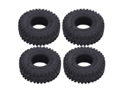 Pneus De Borracha Para Carro Rc 1.0 Polegada Com Espuma Interna Para Crawler 1/18 1/24 55x19mm 4pcs
