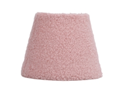 Abajur de Pelúcia Macio Decorativo Cone Rosa para Lâmpada de Mesa E27 E14 S/MARCA