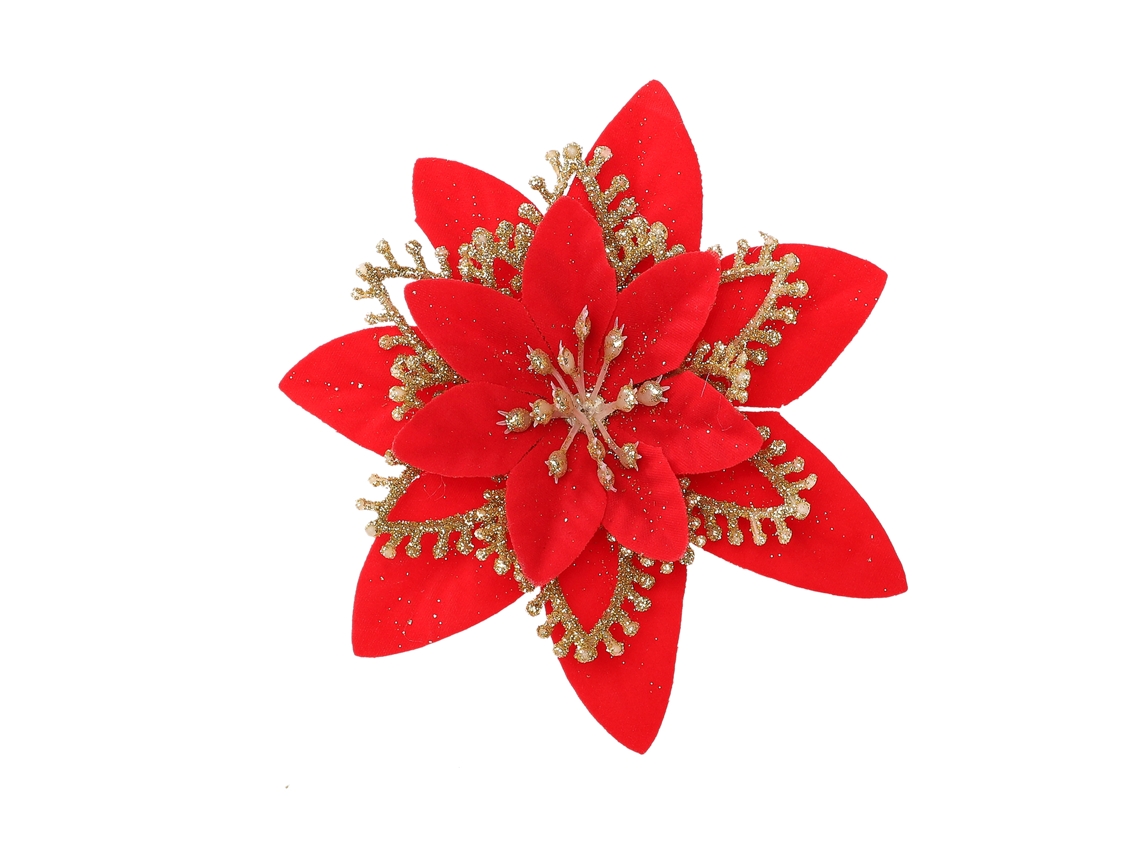 Flor De Natal (tecido, 18cm Ciano) Eoocoo
