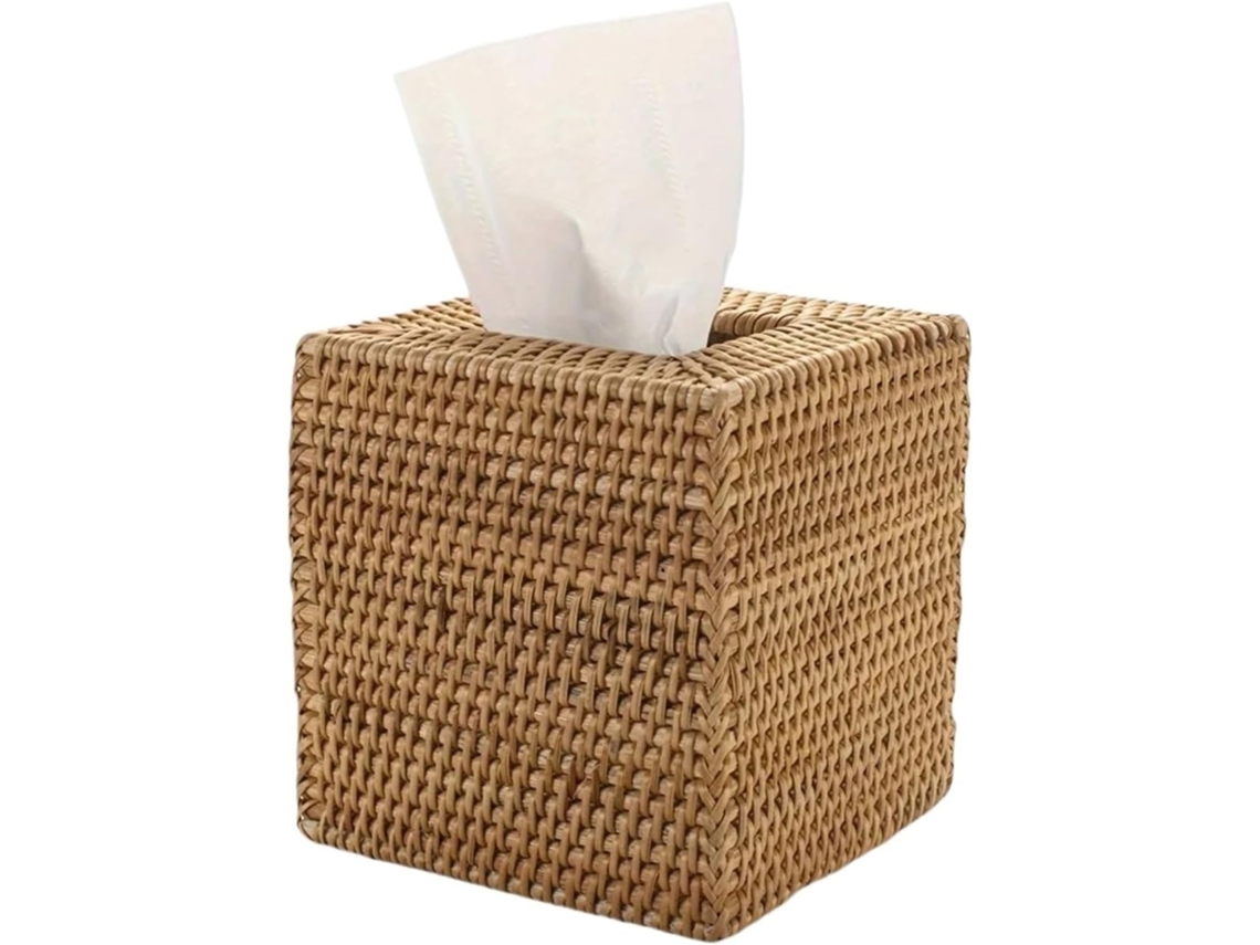 Caixa de Lenços Papel em Rattan S/MARCA, decorativa
