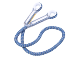 Corda de resgate profissional para escalada em rocha com ilhó de proteção, corda de rapel (azul, 80 cm)
