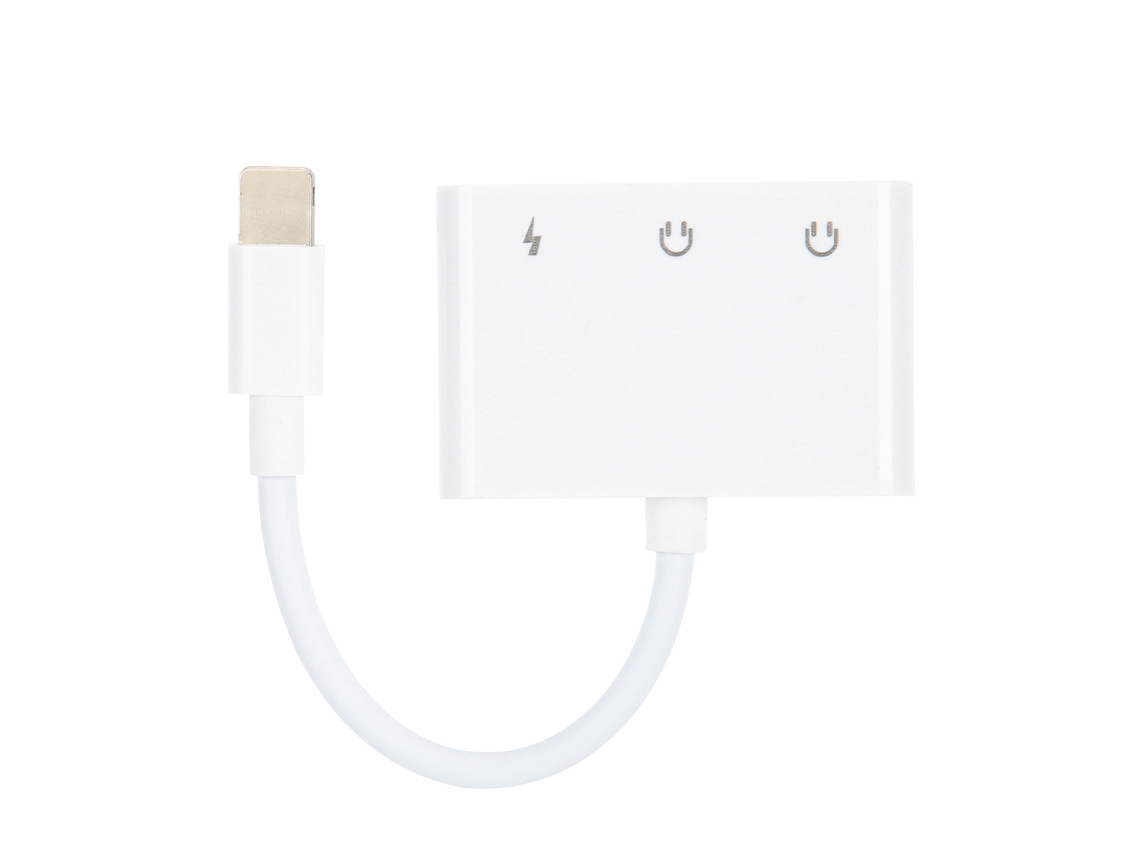 Adaptador de Jack 3.5mm LAXISCREED com Carga e Áudio Duplo