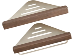 Cesto De Canto Madeira Artesanal, Prateleira Triangular Para Parede, Ideal Para Organização De Espaços Pequenos