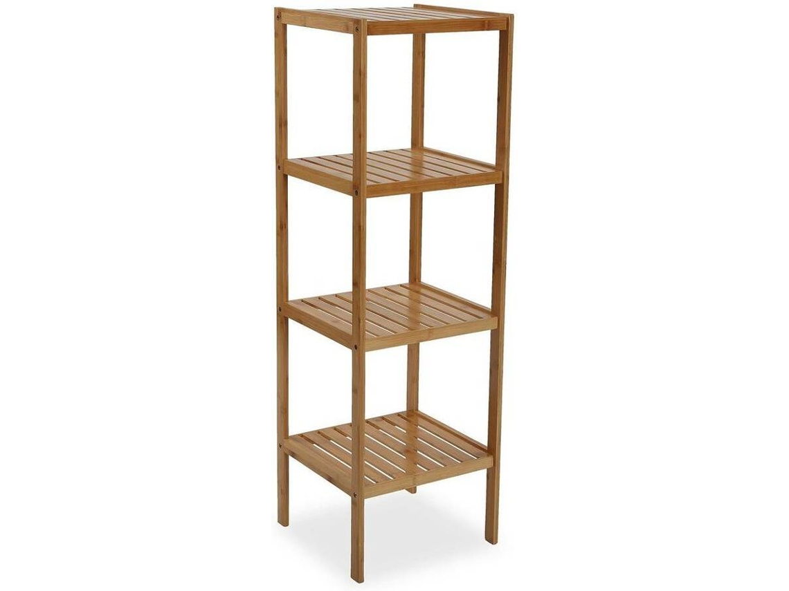 Prateleiras de Casa de Banho BIGBUY (Castanho - Bambú - 33 x 110 x 34 cm)