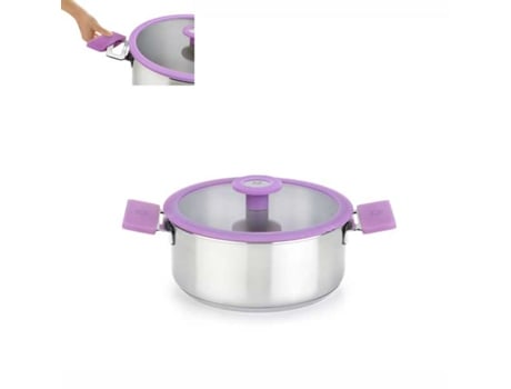 Pote BRA Colorsteel Lilás 18Cm Tampa Crist BRA
