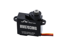 Servo Rc Micro Coreless Jx Pdi hv0703mg 7.1g com Engrenagens Metálicas e Carcaça Totalmente em Alumínio para Automóveis e Veículos Rc Preto MDUG