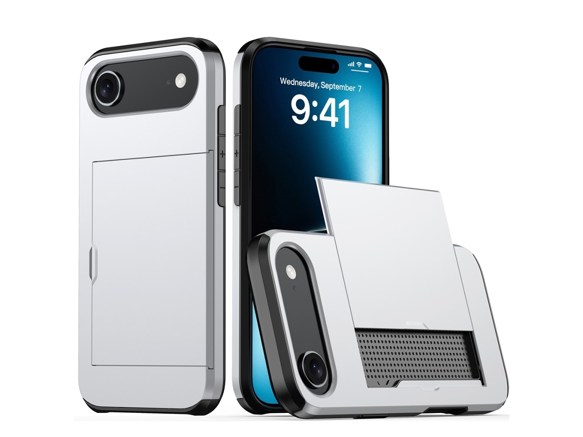 Capa Amorus Para Iphone Air Com Suporte Deslizante Para Cartão E Parte Traseira Em Pc Tpu.