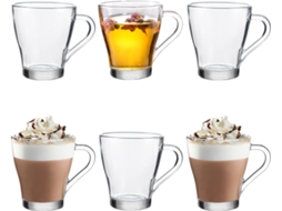 Jogo De 6 Xícaras Vidro Para Chá E Café, 260ml. Podem Ser Lavadas Na Lava Louças, Congeladas Usadas No Micro Ondas. Aquaforge