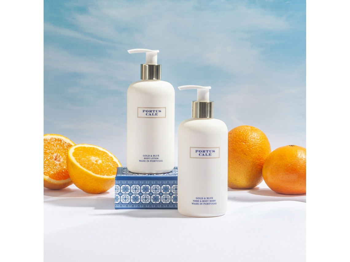 Portus Cale Gold Blue Gel Lavante Para Mãos E Corpo Pimenta Rosa E Jasmim 300ml Portus Cale Gold Blue