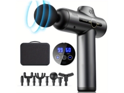 Pistola de Massagem com 99 Níveis de Intensidade para Relaxamento Muscular Profundo, Massagem Corporal e no Pescoço. MDUG (cinza 99)