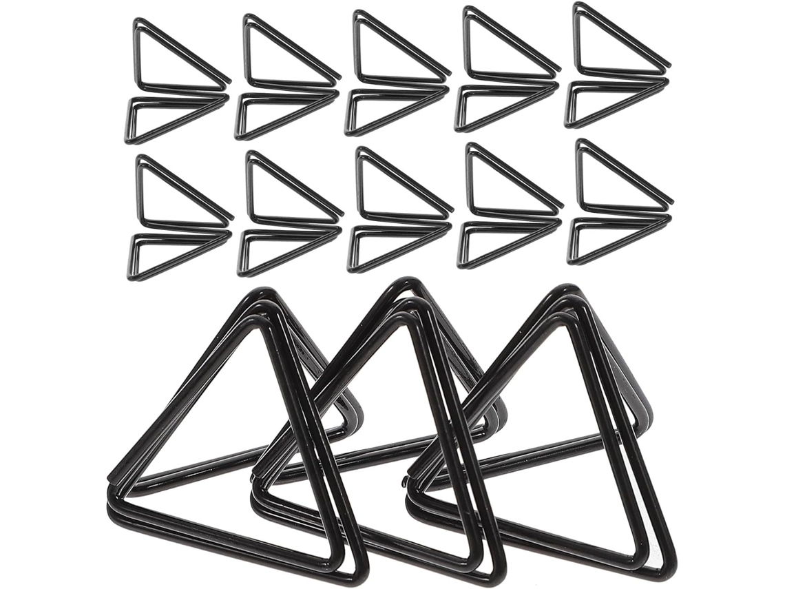 Conjunto de 30 prendedores triangulares para pais de crianças pequenas e médias, organizadores criativos para cartões e fotos.