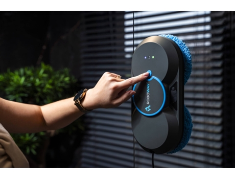 Robô Limpa Vidros Inteligente Roboway Rw 1 Pro 5600 Pa, 4 Modos, 2 Bicos Ultrassónicos, Controlo Remoto