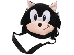 Bolsa de Ombro Anime Pelúcia Fofa Personagem Cartoon com Alça Ajustável Presente para Crianças Preta