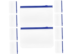 Conjunto De 10 Sacos Organizadores Com Zíper Para Pastas, Envelopes E Folhas Soltas, Em Pvc Transpar Gokoco