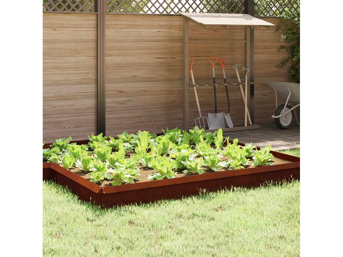 Vidaxl Cerca De Caracol 4 Pcs 50 X 3,5 X 25 Cm Ferro Enferrujado