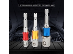 Conjunto De 3 Adaptadores De Soquete Para Furadeira Laxiscreed Compatíveis Com Vários Tamanhos De Extensions