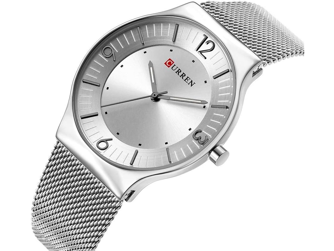 Lurelia Relógio Masculino, Movimento De Quartzo, Luminoso, Prata