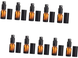 De 10 Frascos De Vidro Marrom Vazios Para Perfume, Ideais Para Embalagens De Cosméticos.