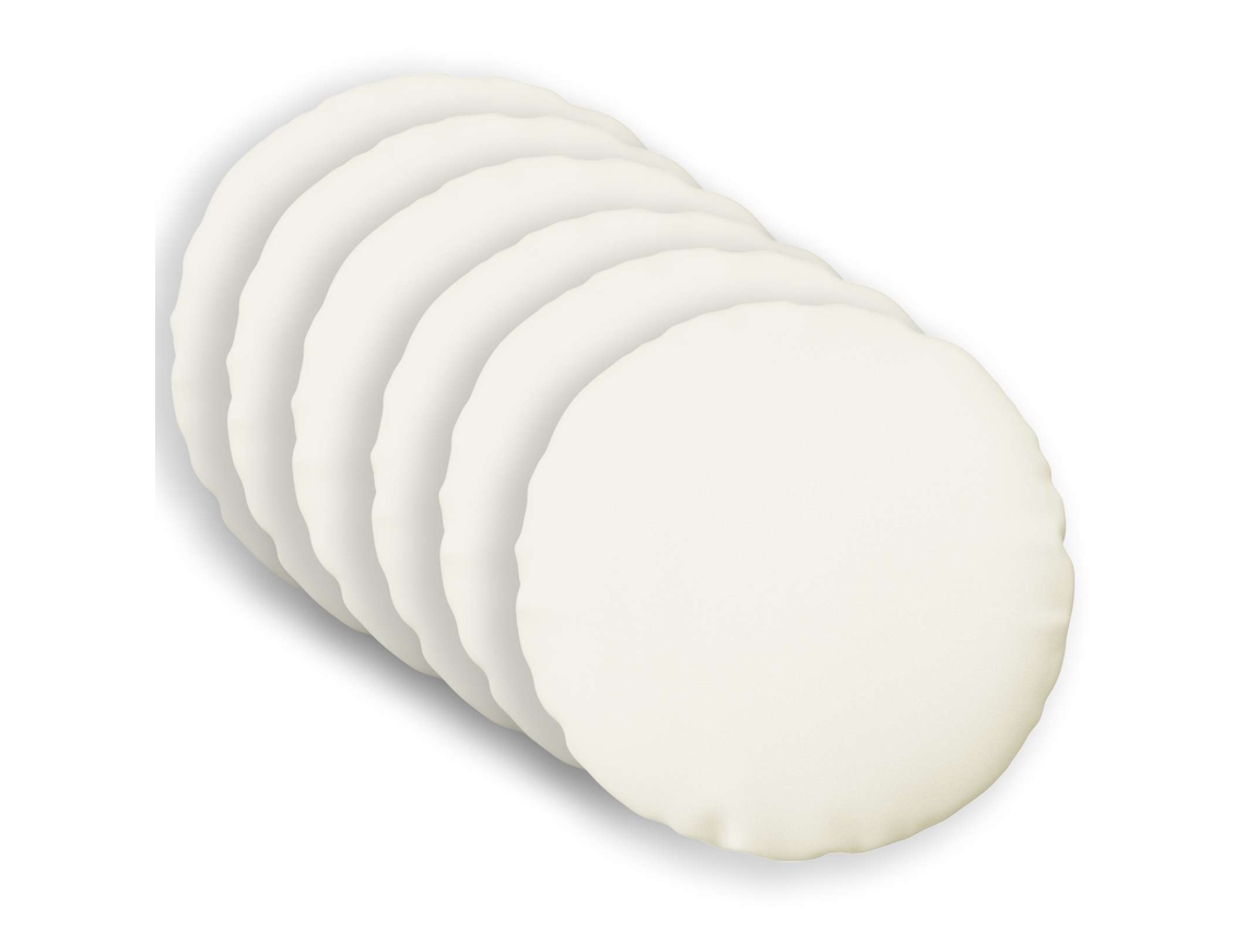 Vidaxl Capa Almofada 6 Unid. Heerlen Branco Ø 60 Cm Tecido
