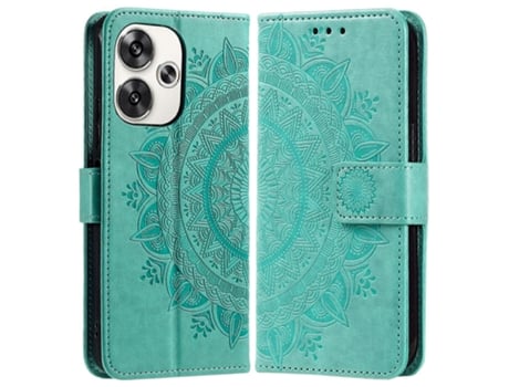 Para Xiaomi Poco F6 5g/ Redmi Turbo 3 5g Capa De Telemóvel Em Pele Pu Com Estampado Totem