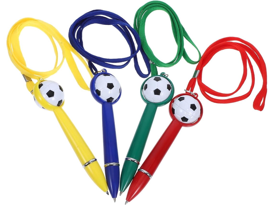 Conjunto De 4 Canetas Decorativas Sewroro Com Tema De Futebol