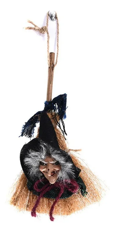 Pingente De Vassoura De Bruxa De Halloween 3 Peçasvayotoy