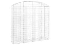 Gabion Basket, Gabion Baskets Vidaxl Prateado Ferro (200 X 50 X 180/200 Cm)