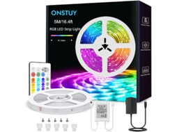 Fita Led, 5 M, Rgb, Comando Remoto, Para Decoração De Móveis, Televisão, Prateleiras E Ambientes Internos