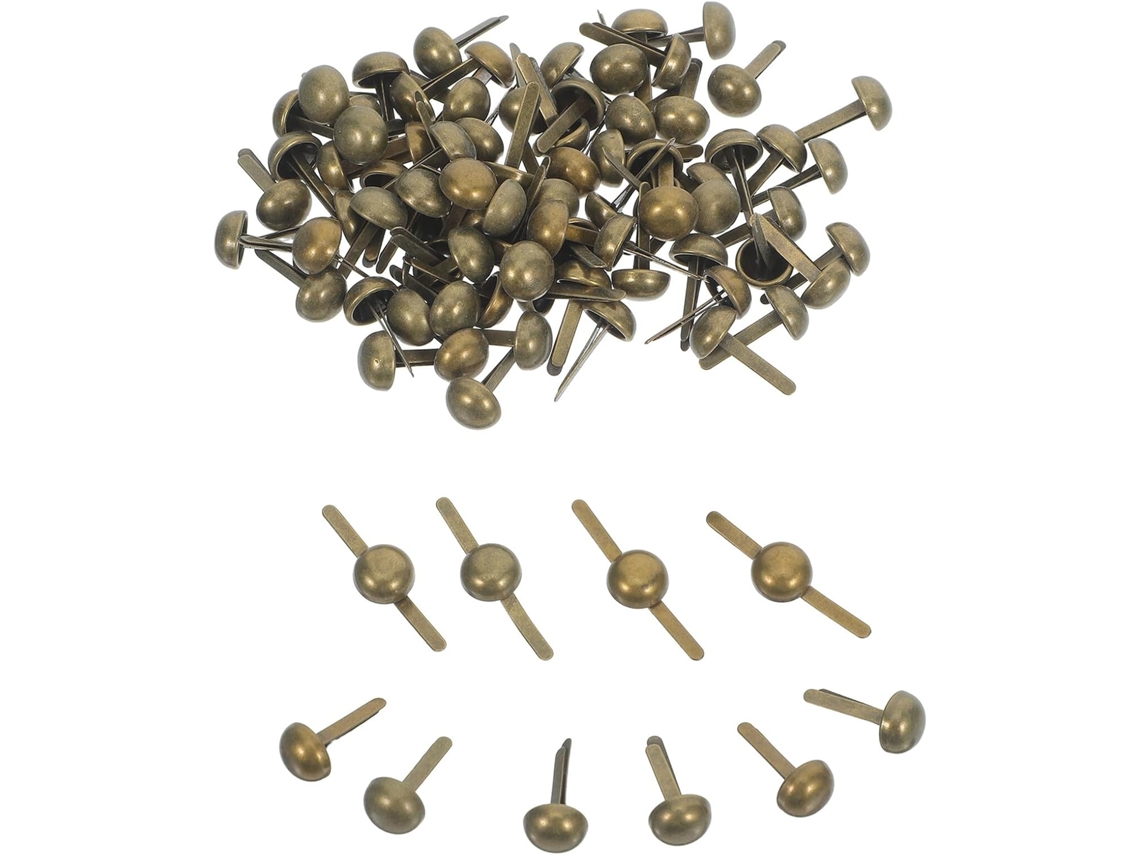 Caixa de Armazenamento Com 500 Rebites Metálicos Sosoport Cabeça Cogumelo 8mm Para Scrapbooking E Artesanato
