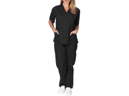 2026-conjunto De Pijama Médico Unisex Para Médico Enfermeiro Dentista Camisa E Calças Vql Xl Negro
