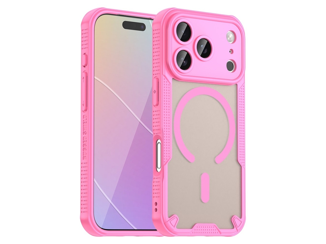 Capa Skalo Armor Hybrid Fosca Para Iphone 17 Pro Max - Rosa