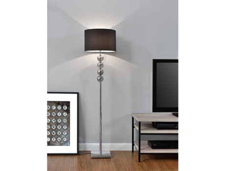 Candeeiro de Chão LUX.PRO Preto/Crómio (60 W - E27)