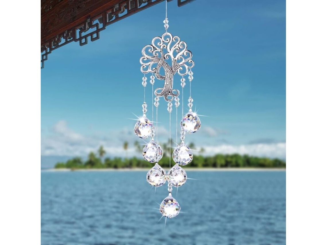 Brinco de Sol de Cristal, Prisma, Decoração de Janela | S/MARCA