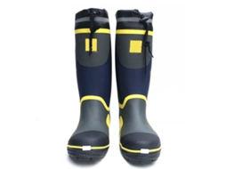 Botas de Chuva Trabalho Jardim Pesca Cabeça Aço Solado Borracha Impermeável XL 45 46 S/MARCA